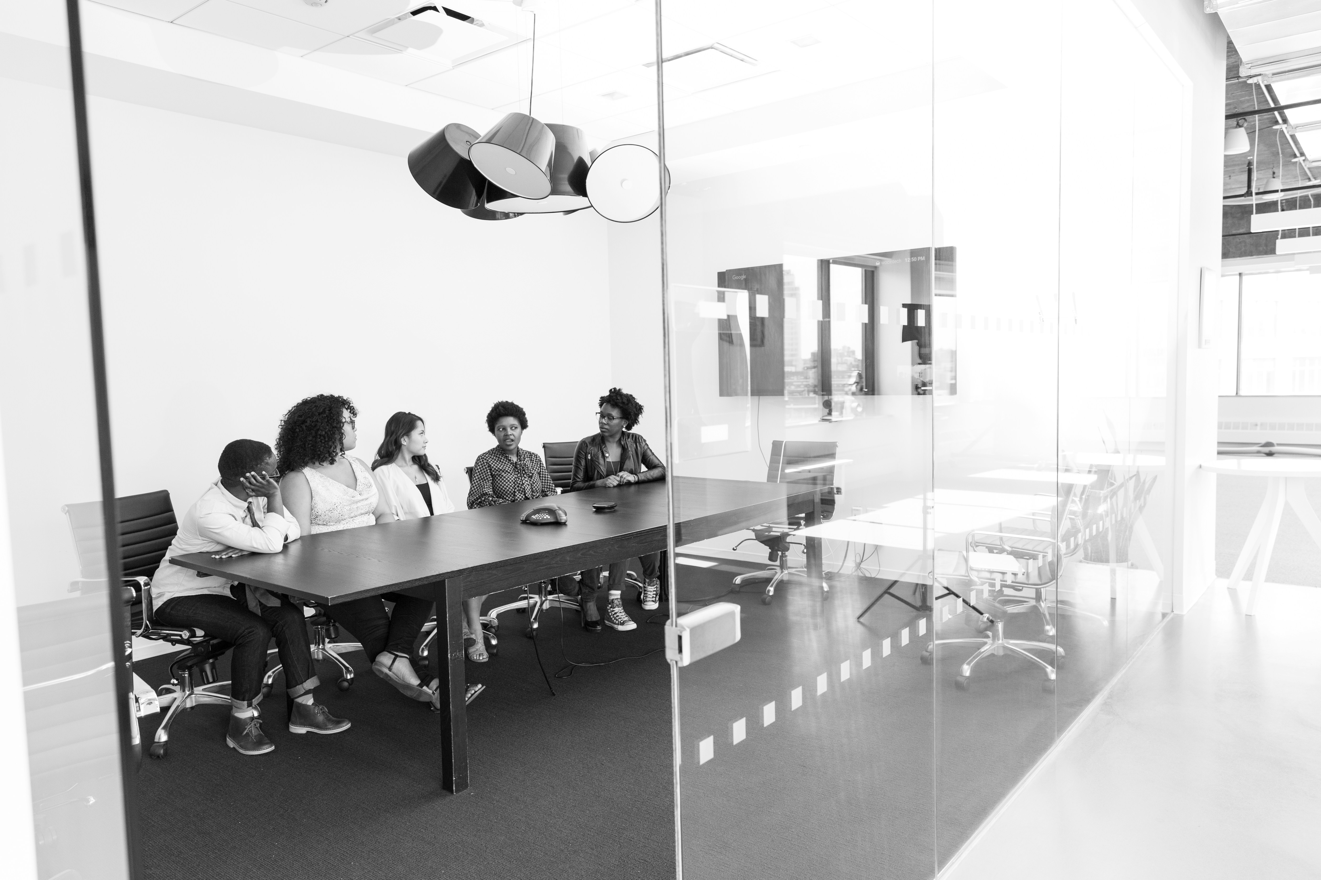 Team collaborating on creative project